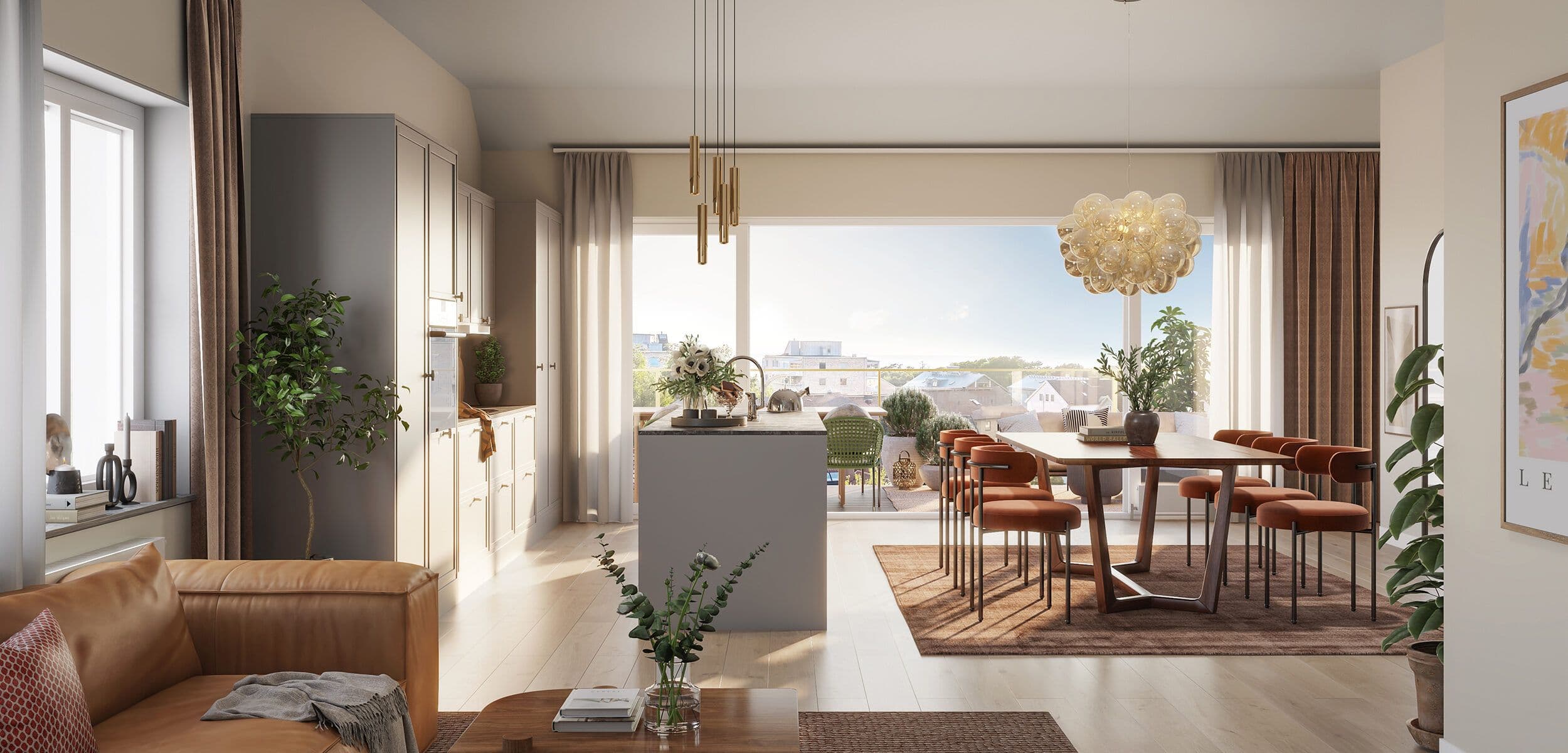 3d vardagsrum Brf Ankaret